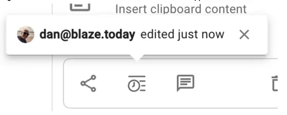 A notification for a shared folder