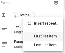 Selecting from an ordered list