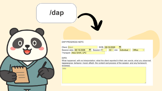 DAP Progress Notes template cover
