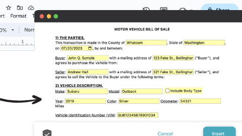 Featured Image for Bill of Sale for a Car/Automobile