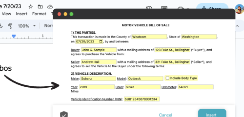 Featured Image for Bill of Sale for a Car/Automobile